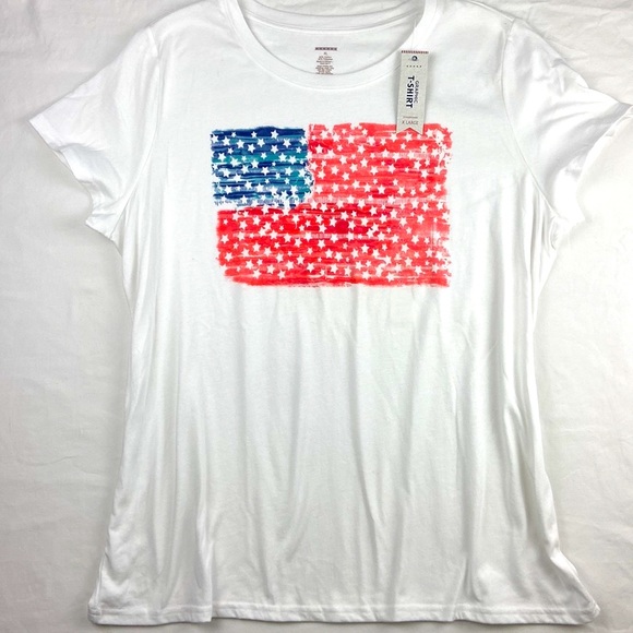 ❤️ NWT Kohl’s extra large graphic tee American flag with stars - Picture 1 of 10